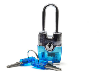 padlock with the key