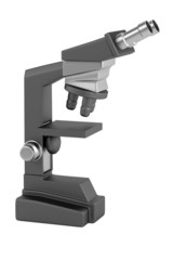 realistic 3d render of microscope