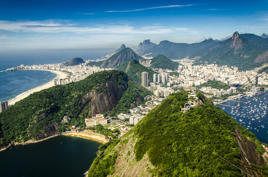 Blick vom Zuckerhut, Rio, Brasilien