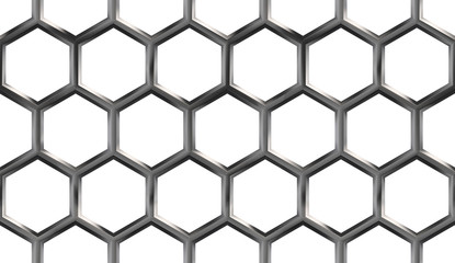Metallic Honeycomb Seamless Pattern