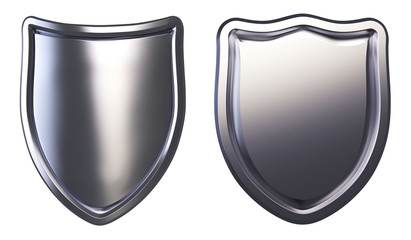 Metal Shields isolated. Clipping paths