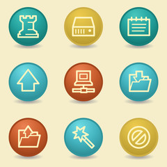 Data web icons, retro buttons