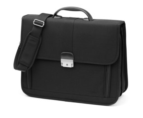 black briefcase