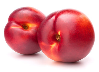 Nectarine fruit isolated on white background cutout