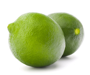 Citrus lime fruit isolated on white background cutout