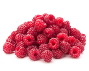 Sweet raspberry isolated on white background cutout