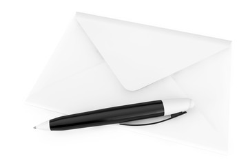 Mail concept with envelope and pen