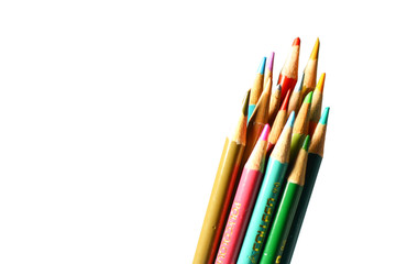 color pencil on white background