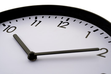 Time concept with watch or clock isolated on white