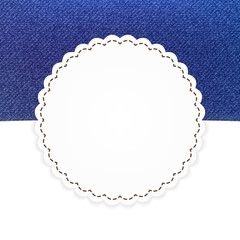 Jeans blue and white card template