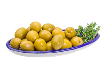 Green gigant olives