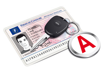 Nouveau permis de conduire avec porte-clé jeune conducteur - 60911894