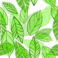 Seamless leaves pattern