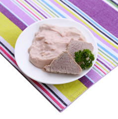 Meat paste for infant feeding,