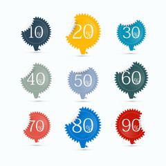 Discount Labels, Tags Set