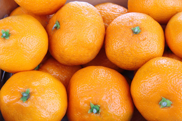 Ripe sweet tangerines background