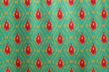 Colorful thai fabric pattern background
