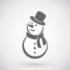 Snowman icon. - obrazy, fototapety, plakaty