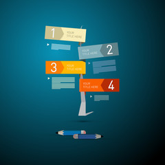 Vector Progress Steps for Tutorial, Infographics