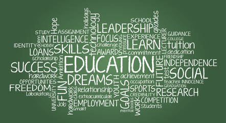 Education related tag cloud illustration - 60915094
