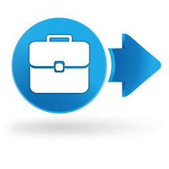valise sur symbole web bleu