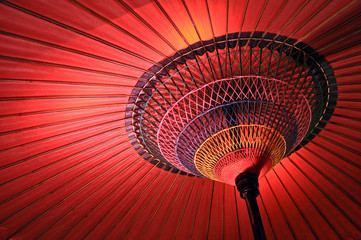 Red japanese umbrella