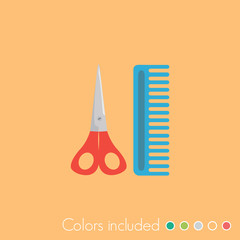 Hairdressing - FLAT UI ICON COLLECTION