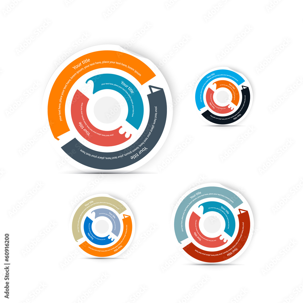 Poster vector progress steps for tutorial, infographics