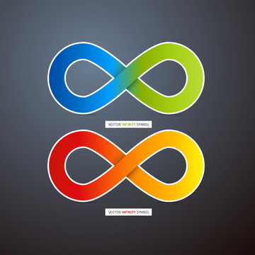 Colorful Abstract infinity symbols