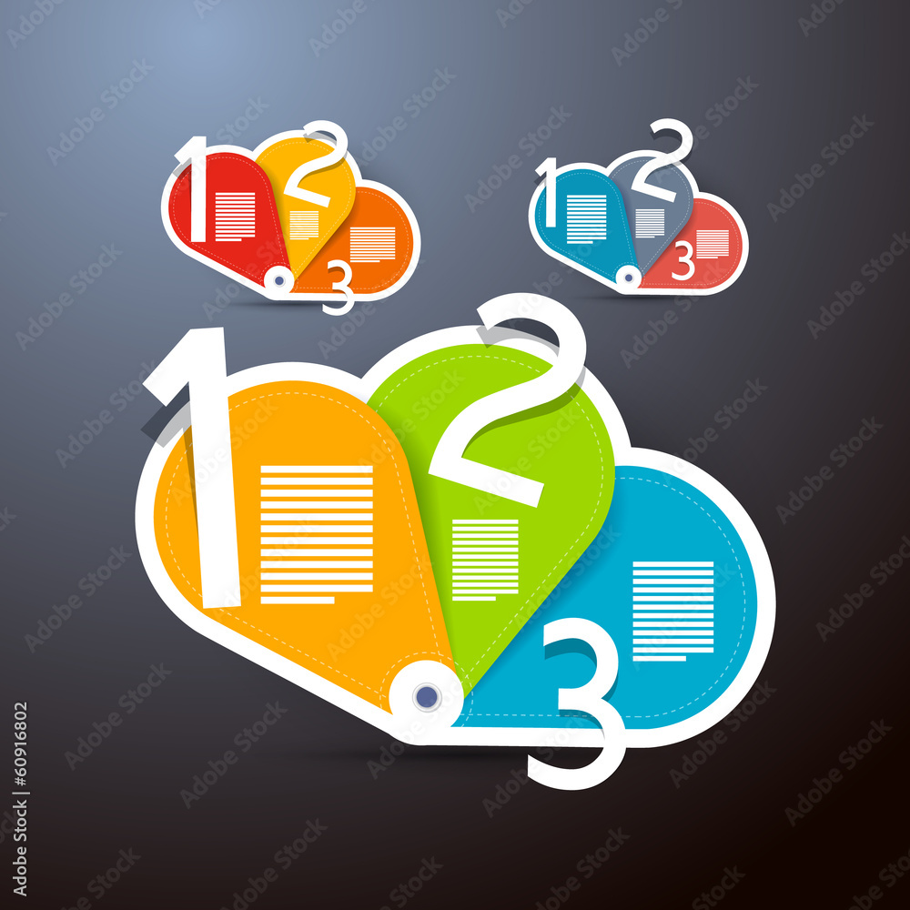 Poster vector progress steps for tutorial, infographics