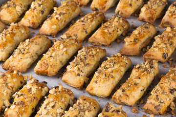 homemade shortbread cookies with nuts
