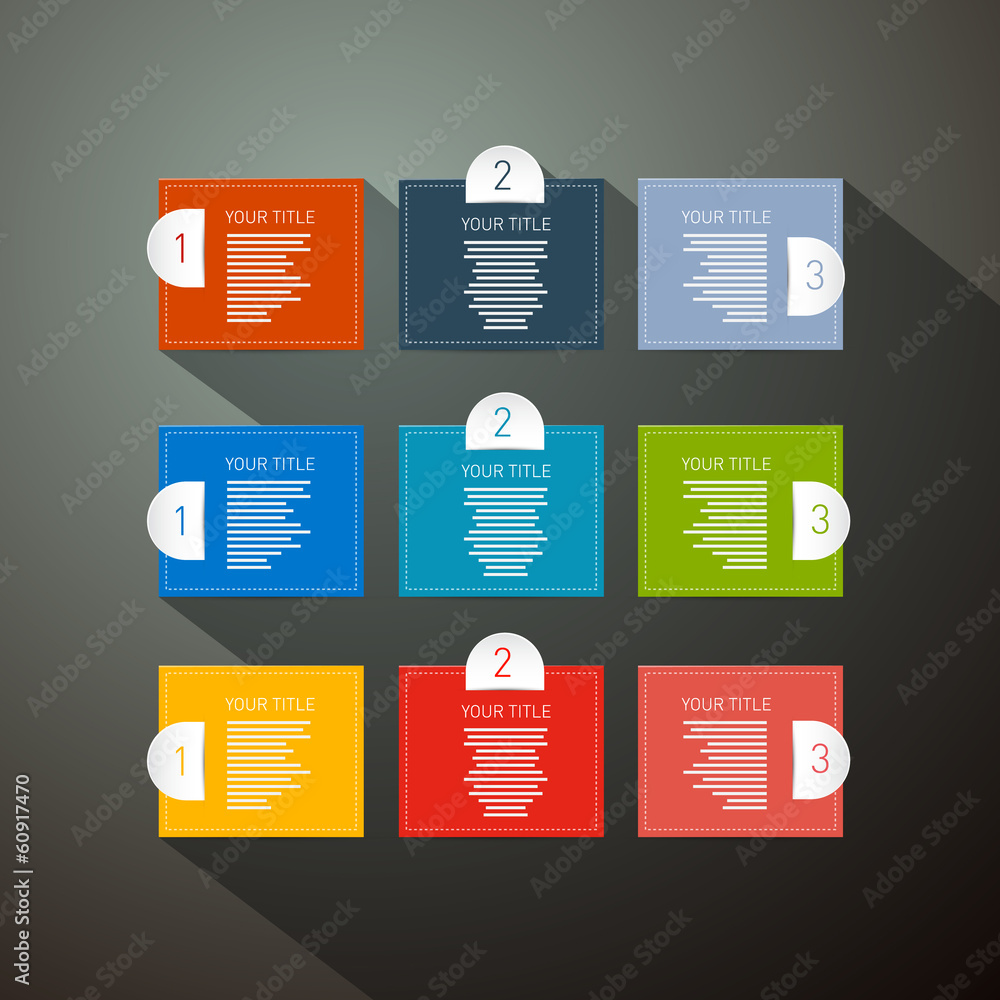 Poster vector progress steps for tutorial, infographics