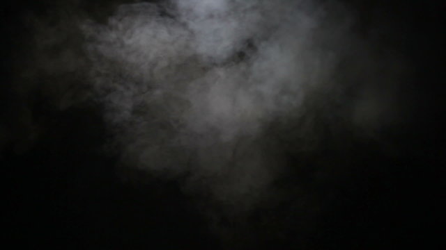 Smoke Ambiance Transition Isolated on Black Background