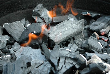 Charcoal fire