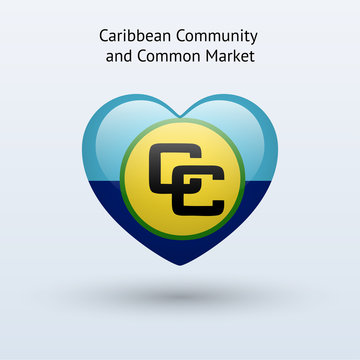 Love Caribbean Community and Common Market symbol.