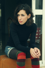 Portrait of beautiful 35 years old woman