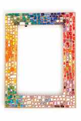 Photo frame decorated with colorful mosaic - 60920467