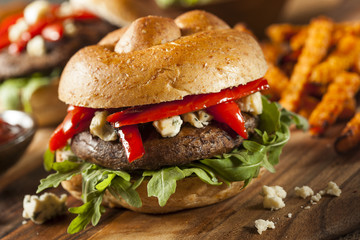 Healthy Vegetarian Portobello Mushroom Burger