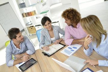 Fototapeta premium Business people meeting around table