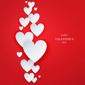 Valentine`s Day abstract vector background.