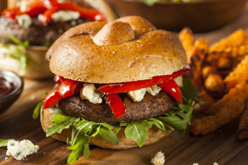 Healthy Vegetarian Portobello Mushroom Burger