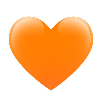 Orange vector heart