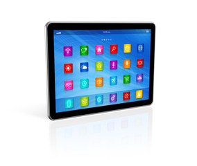 Digital Tablet Computer - apps icons interface