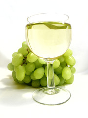 Whineglass with white wine
