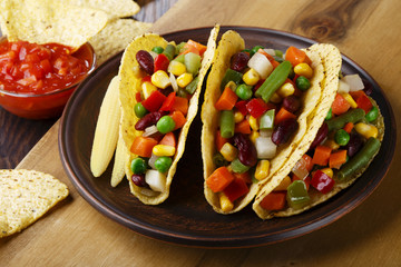 tacos with vegetables