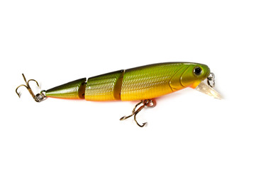 fishing lures isolated on white