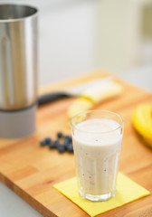Closeup on smoothie on table