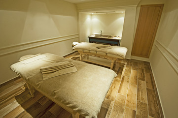 Massage room in a health spa