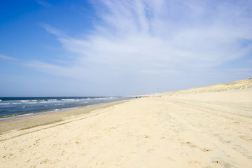 Fototapeta na wymiar Beach on North Sea, the Netherlands