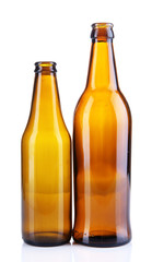 Glass bottles isolated on white